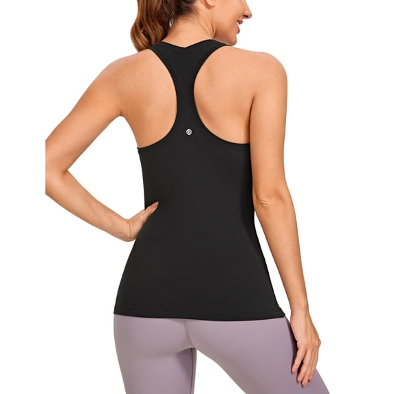 CRZ YOGA Women's Butterluxe Yoga Workout Tank Tops Racerback Sleeveless Camisole Athletic Gym Shirts