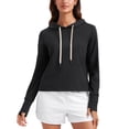 thumbnail image 1 of CRZ YOGA Women’s Cloud Jersey Pullover Hoodie Long Sleeve Lightweight Workout Top with Thumb Holes, 1 of 6