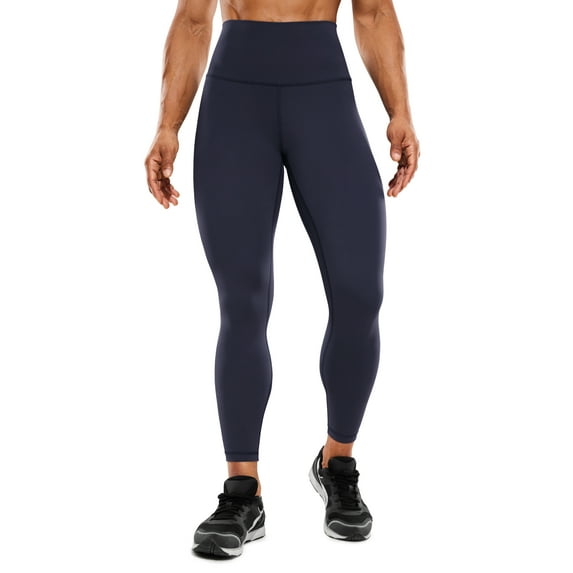 CRZ YOGA Women's Hugged Feeling Compression Leggings 25 Inches Thick Workout Pants
