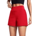 thumbnail image 1 of CRZ YOGA Women's Lightweight Hiking Shorts 4'' Stretch for Athletic Summer Travel Outdoor Golf with Zip Pockets, 1 of 4