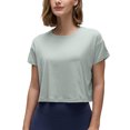 thumbnail image 1 of CRZ YOGA Women's Pima Cotton Workout Short Sleeve Shirts Loose Athletic Crop Tops Casual T-Shirt, 1 of 4