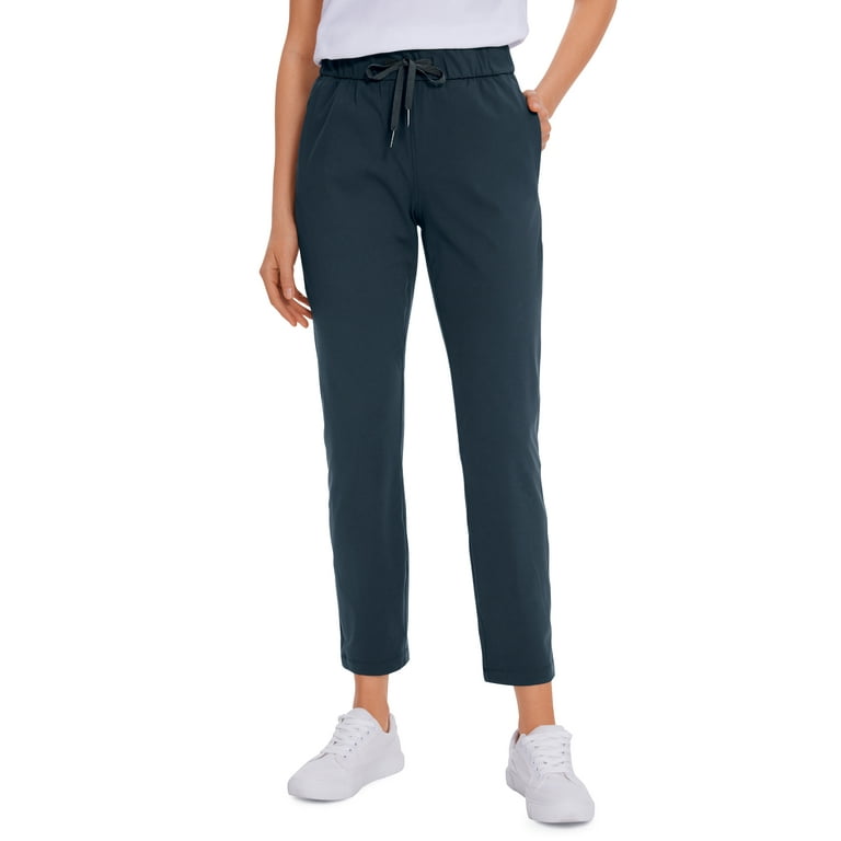 CRZ YOGA Womens 4 Way Stretch Ankle Golf Pants 7 8 Dress Work Pants Pockets Athletic Travel