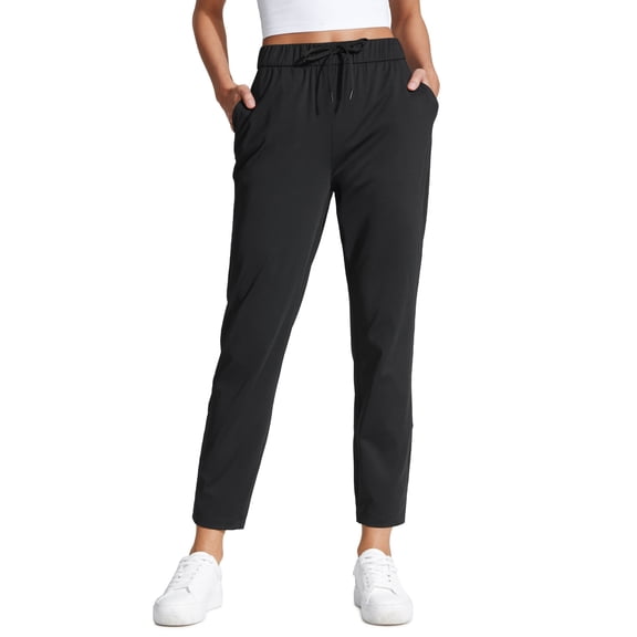 CRZ YOGA 4-Way Stretch Workout Pants for Women 27" Casual 7/8 Sweatpants Joggers with Pockets