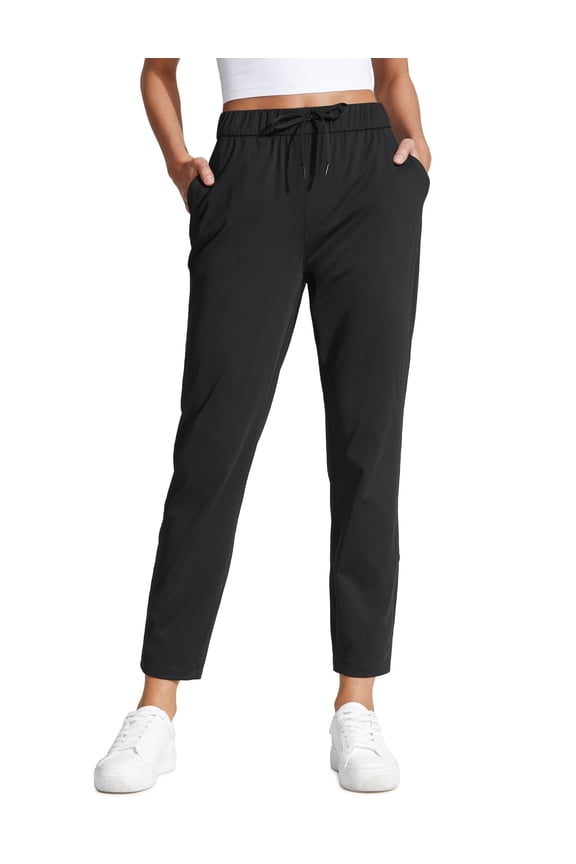 4-Way Stretch Ankle Golf Pants for Women 27" Casual Sweatpants with Pockets