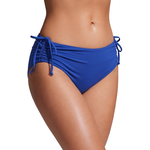 CRZ YOGA Ruched Bikini Bottoms for Women Bathing Swimsuit Adjustable Side Tie Swim Briefs