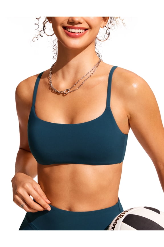 Bikini Tops for Women Padded Adjustable Bathing Swimsuit Spaghetti Straps Swim Bra