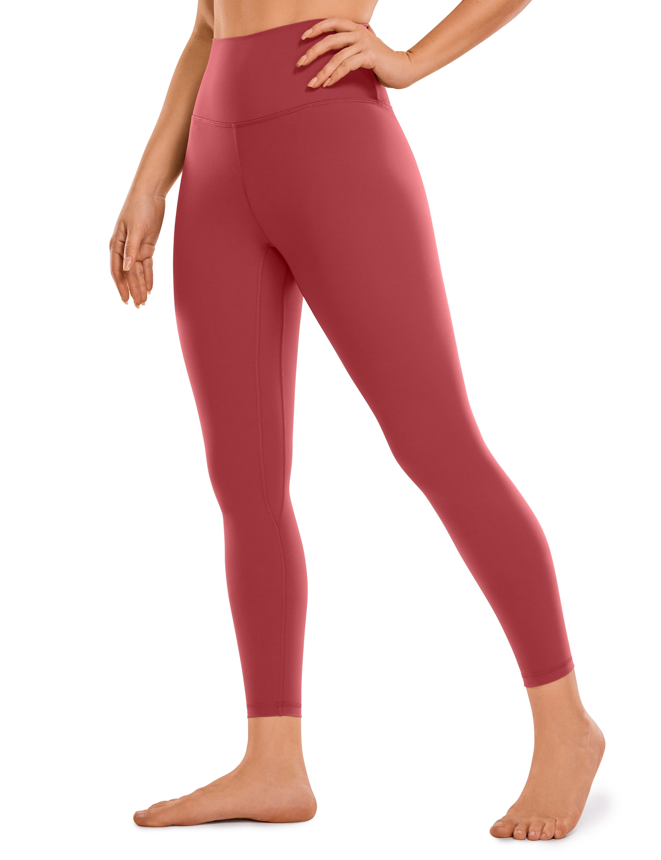 CRZ YOGA Womens Brushed Naked Feeling Workout Leggings 25 Inches High Waist