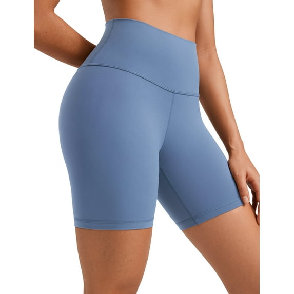 CRZ YOGA Womens ButterLuxe Biker Shorts 6 Inches High Waisted Workout Running Yoga Shorts