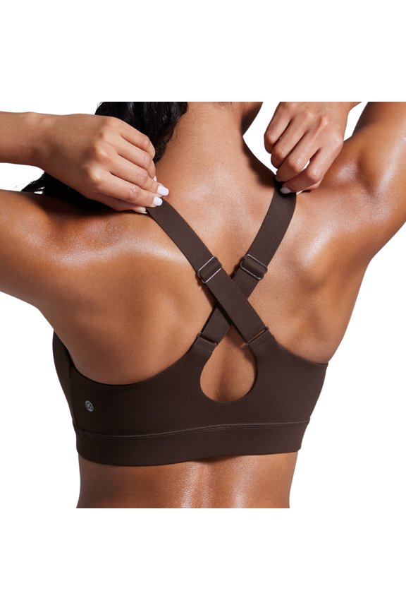 Butterbreeze Criss Cross Back Sports Bras for Women Padded Workout Training Top