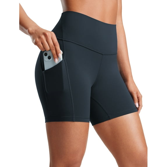 CRZ YOGA Butterluxe Biker Shorts Pockets 5" High Waisted Workout Athletic Yoga Womens