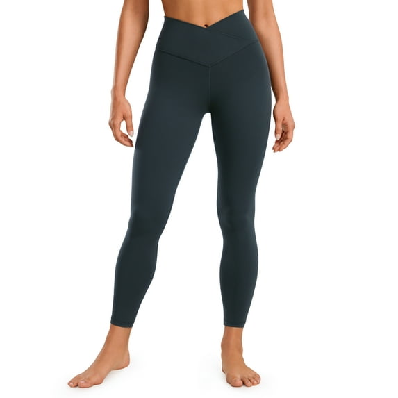 CRZ YOGA Womens Butterluxe Cross Waist Workout Leggings 25 Inches