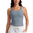 thumbnail image 1 of CRZ YOGA Womens Butterluxe Double Lined Tank Tops Scoop Neck Racerback Workout Tanks, 1 of 7