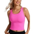 thumbnail image 1 of CRZ YOGA Womens Butterluxe Double Lined Tank Tops Scoop Neck Racerback Workout Tanks, 1 of 7