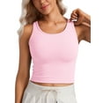 thumbnail image 1 of CRZ YOGA Womens Butterluxe Double Lined Tank Tops Scoop Neck Racerback Workout Tanks, 1 of 7