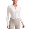 thumbnail image 1 of CRZ YOGA Butterluxe Cropped Athletic Jackets for Women Full Zip Up Track Tops, 1 of 6