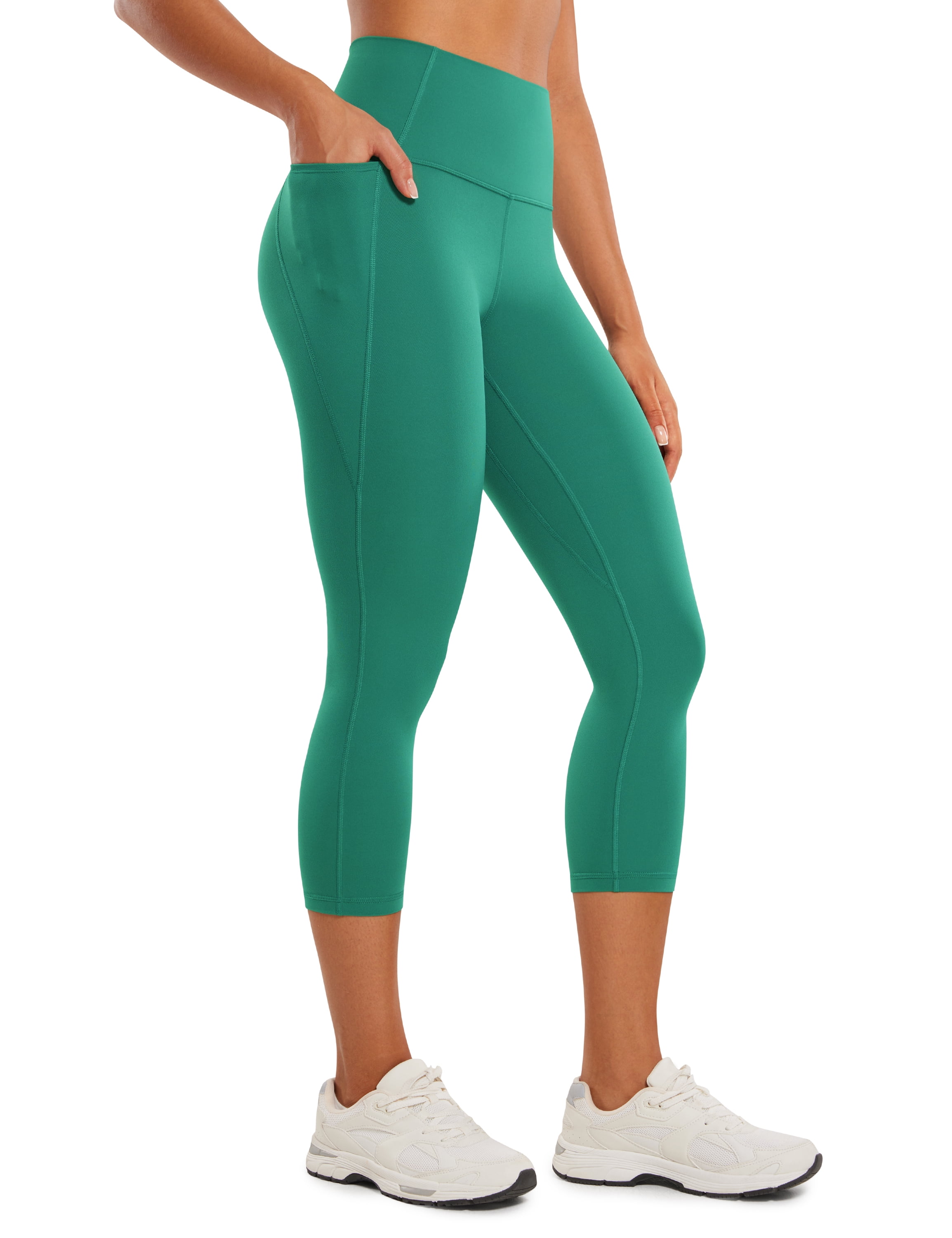 CRZ YOGA Womens Butterluxe Workout Capri Leggings with Pockets 21 Inches