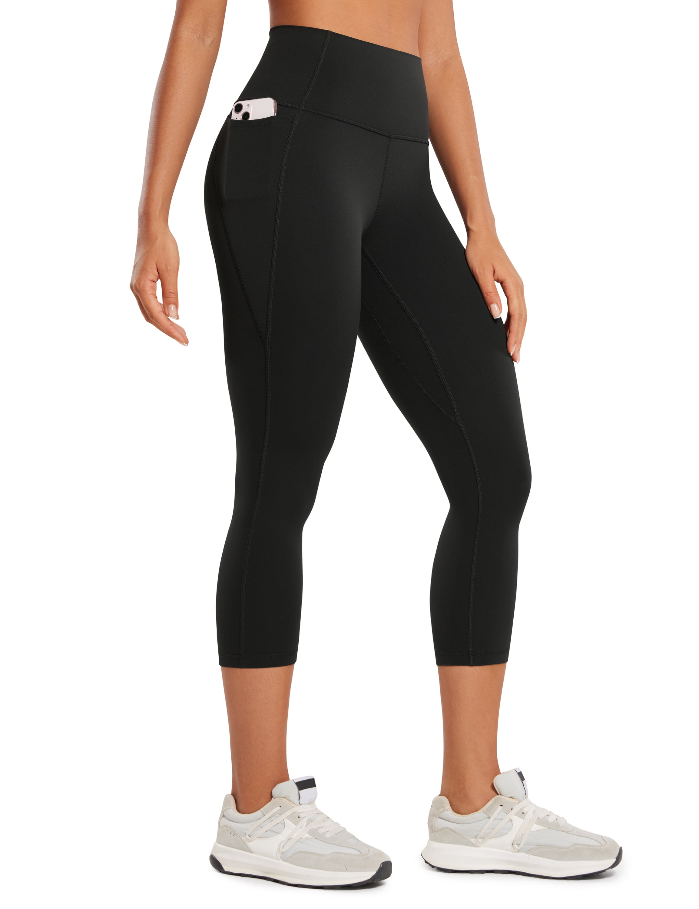 CRZ YOGA Womens Butterluxe Workout Capri Leggings with Pockets 21 Inches