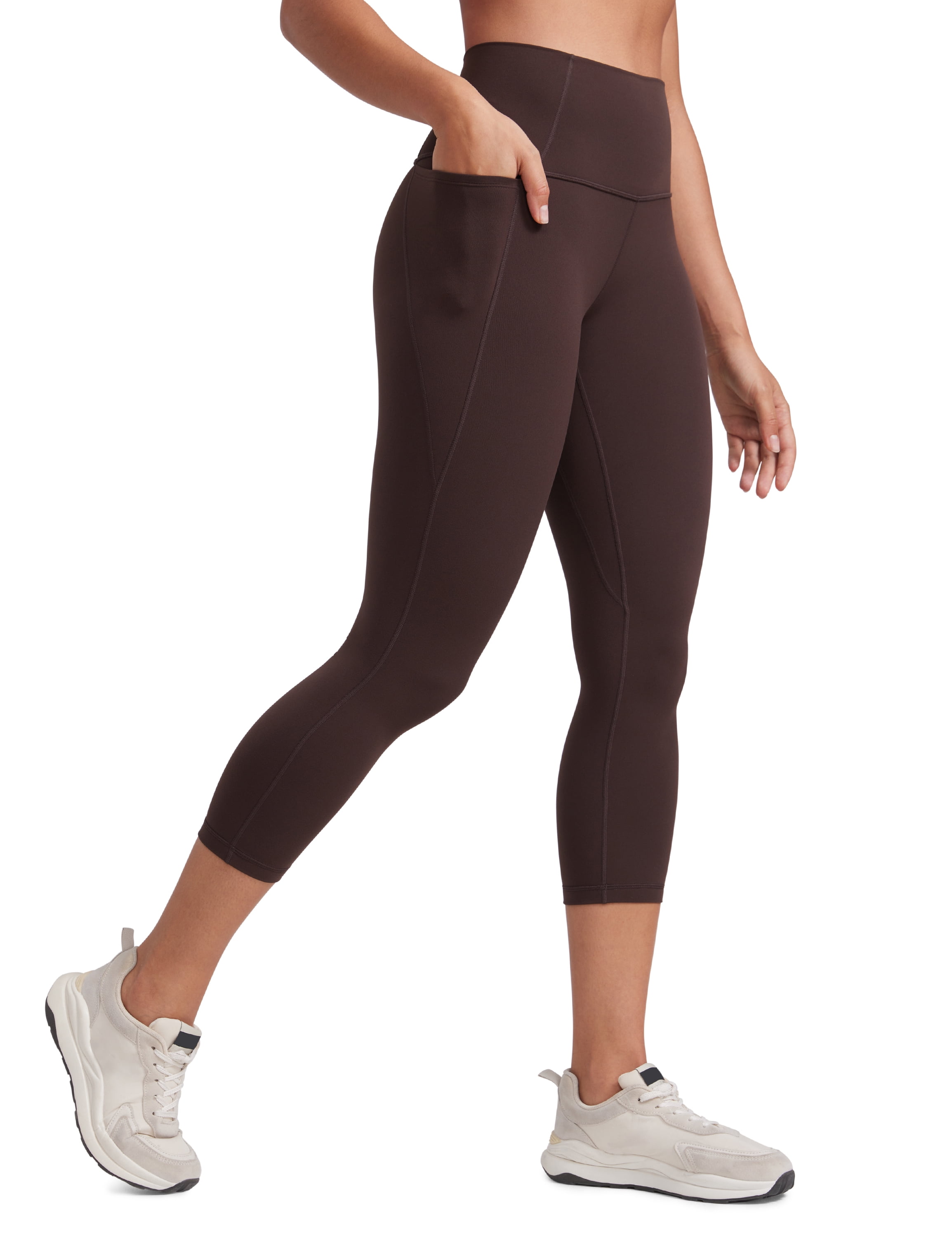 CRZ YOGA Womens Butterluxe Workout Capri Leggings with Pockets 21 Inches
