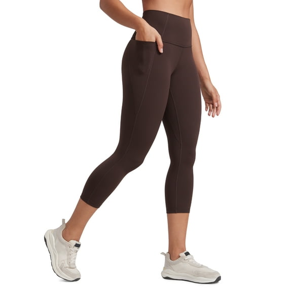 CRZ YOGA Womens Butterluxe Workout Capri Leggings with Pockets 21 Inches