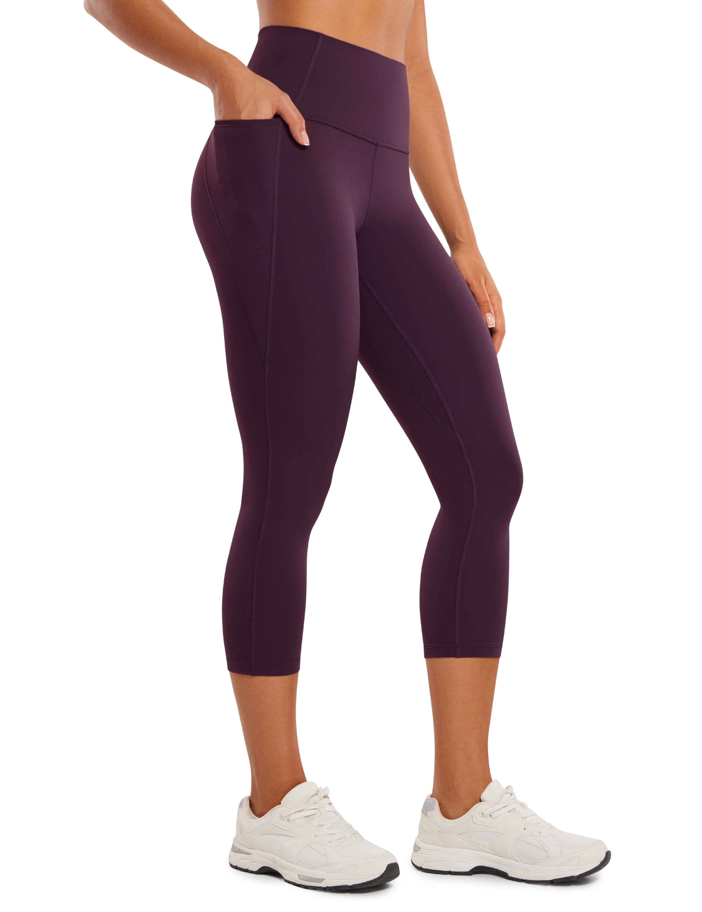 CRZ YOGA Womens Butterluxe Workout Capri Leggings with Pockets 21 Inches