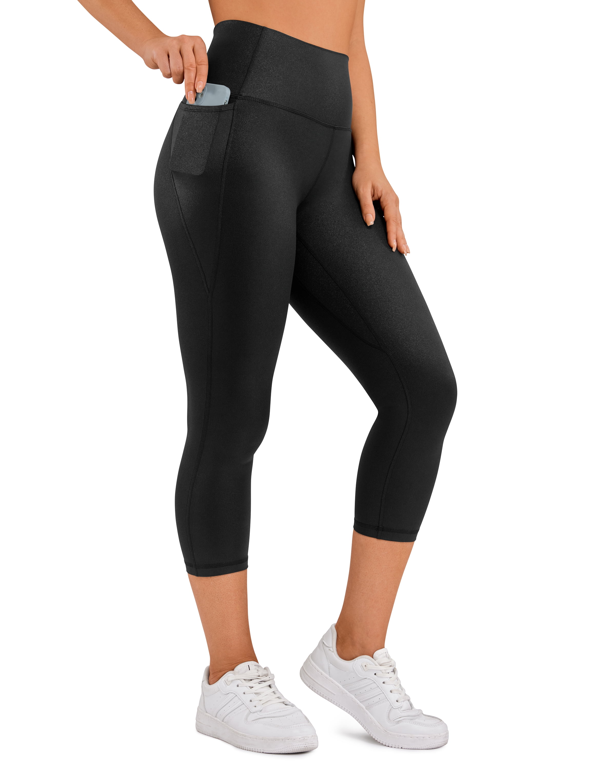CRZ YOGA Womens Butterluxe Workout Capri Leggings with Pockets 21 Inches