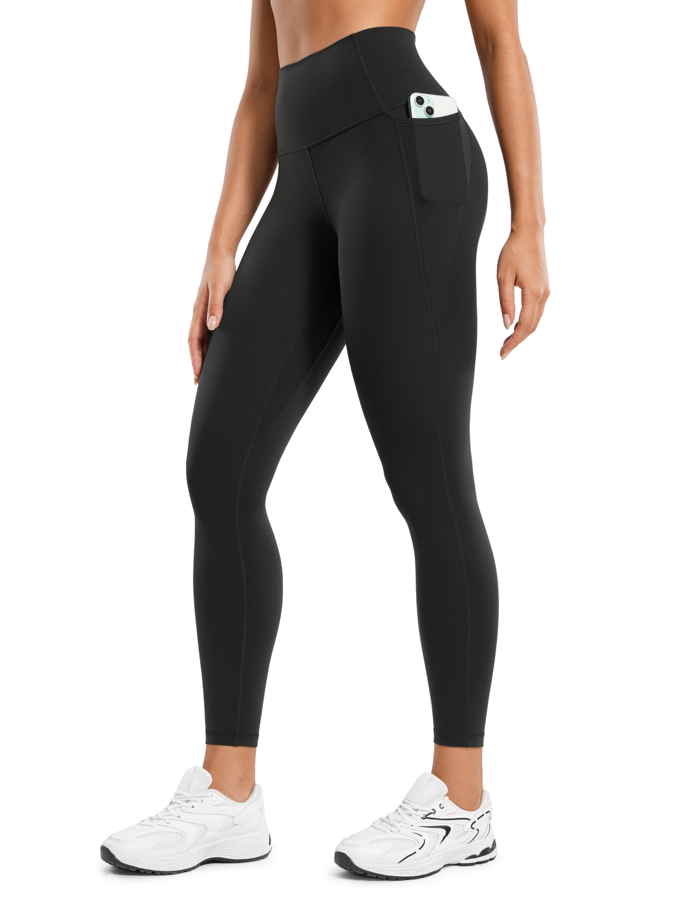 CRZ YOGA Womens Butterluxe Workout Leggings 25 Inches High Waisted Yoga Pants with Pockets