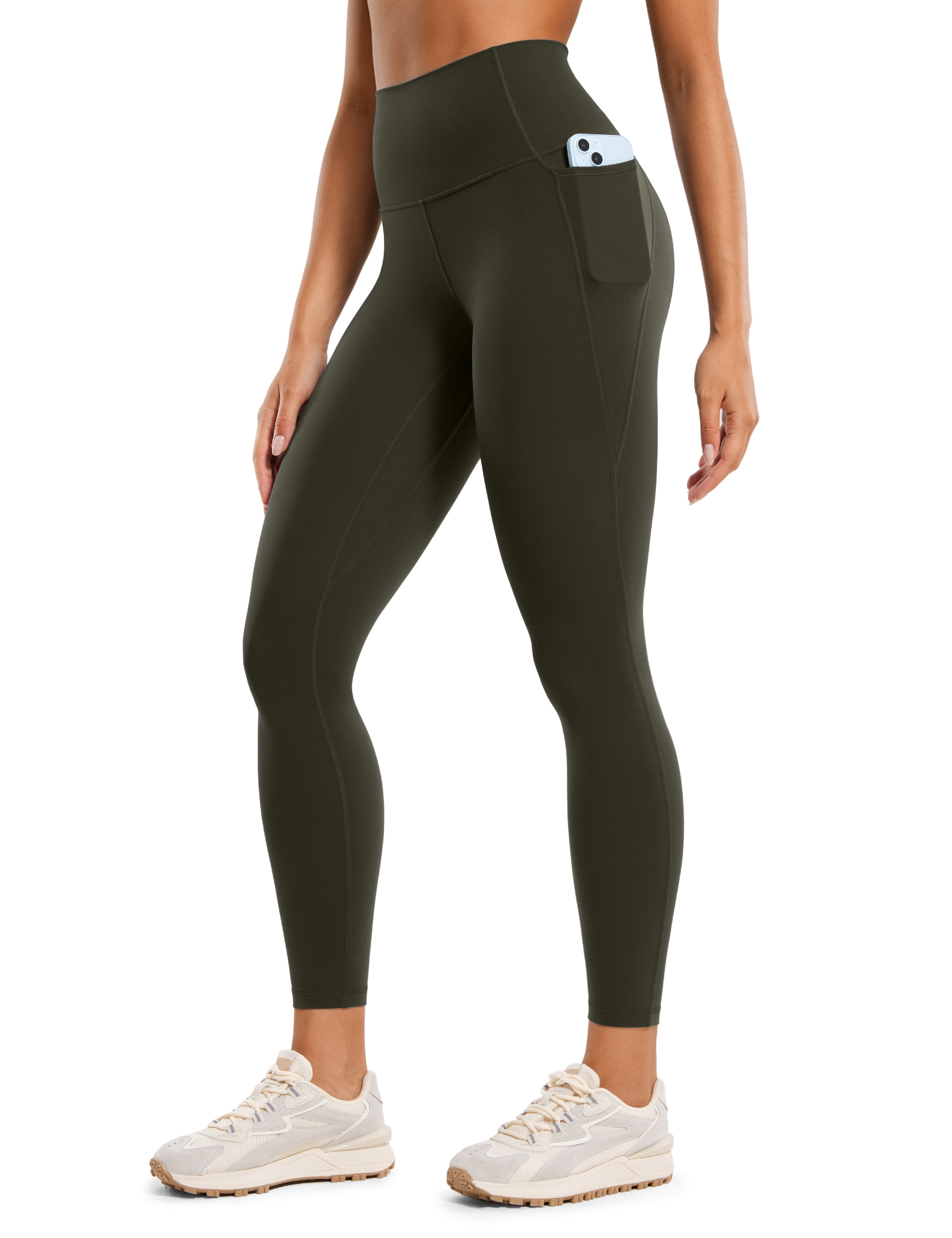 CRZ YOGA Womens Butterluxe Workout Leggings 25 Inches High Waisted Gym Yoga Pants with Pockets