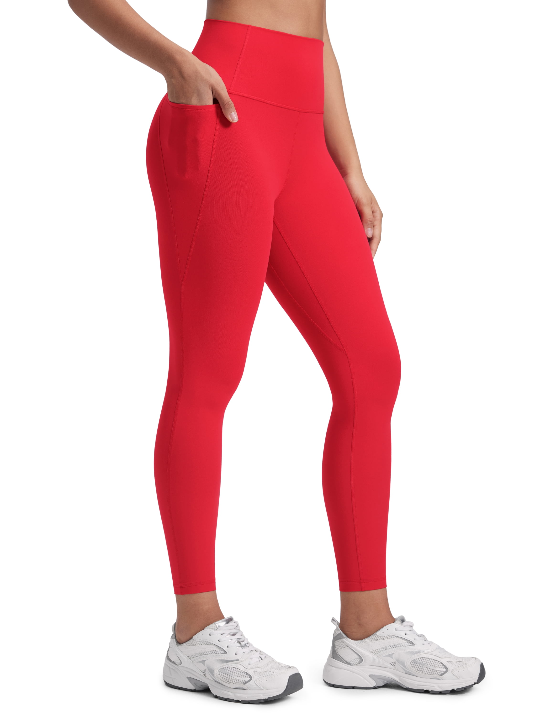 CRZ YOGA Womens Butterluxe Workout Leggings 25 Inches High Waisted Yoga Pants with Pockets