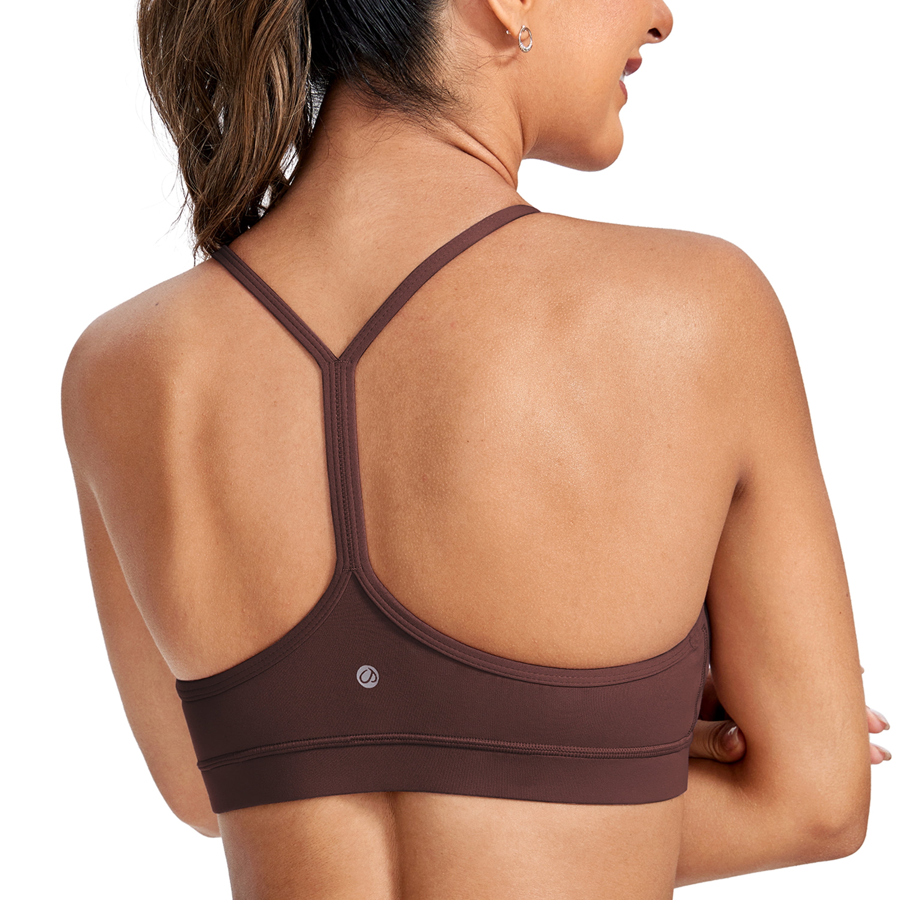 CRZ YOGA Womens Butterluxe Y Back Sports Bra Padded Workout Yoga