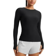 CRZ YOGA Womens Cloudweight Long Sleeve Workout Tops Lightweight Athletic Basic T-shirts