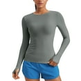 thumbnail image 1 of CRZ YOGA Womens Cloudweight Long Sleeve Workout Tops Lightweight Athletic Basic T-shirts, 1 of 4