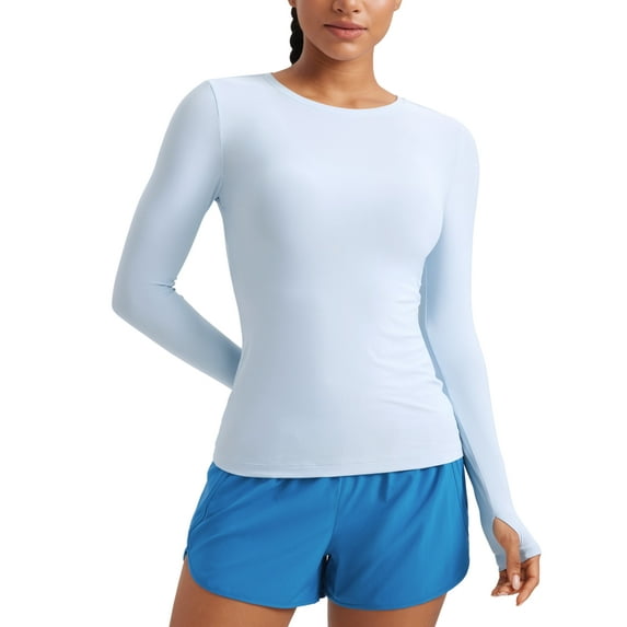 CRZ YOGA Womens Cloudweight Long Sleeve Workout Tops Lightweight Athletic Basic T-shirts