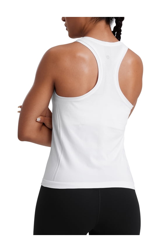 Seamless Racerback Tank Tops for Women Gym Workout Athletic Running Sleeveless Shirts Breathable