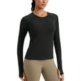 thumbnail image 1 of CRZ YOGA Seamless Long Sleeve Shirts for Women Workout Athletic Running Yoga Tops, 1 of 7