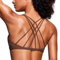 thumbnail image 1 of CRZ YOGA Womens Strappy Sports Bra - Criss Cross Back Padded Medium Support Wireless Gym Cami Workout Yoga, 1 of 4
