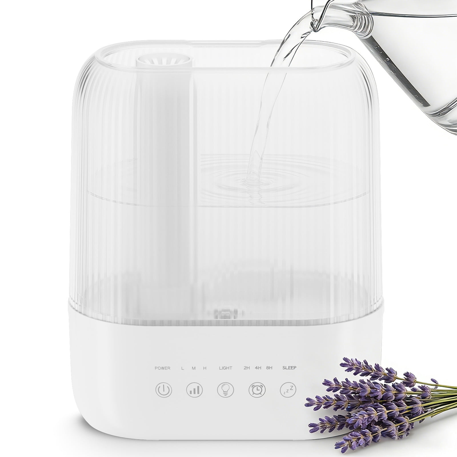 CRZOE 3L Top Fill Humidifier for Bedroom, Smart Humidity Control, Quiet Ultrasonic Cool Mist with 360° Nozzle, 7-Color Light & Essential Oil Diffuser for Home Baby Room