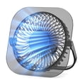 thumbnail image 1 of CRZOE Compact USB Tabletop Fan with 3 Speeds, LED Light, Foldable Stand & Quiet Operation, 1 of 7