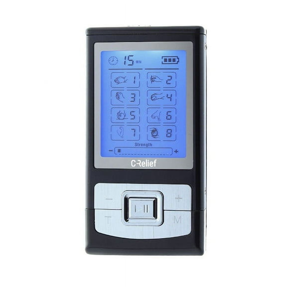CRelief CR8 Tens/EMS Unit Massager with Rechargeable Battery, Portable Pain Relief and Muscle Stimulator