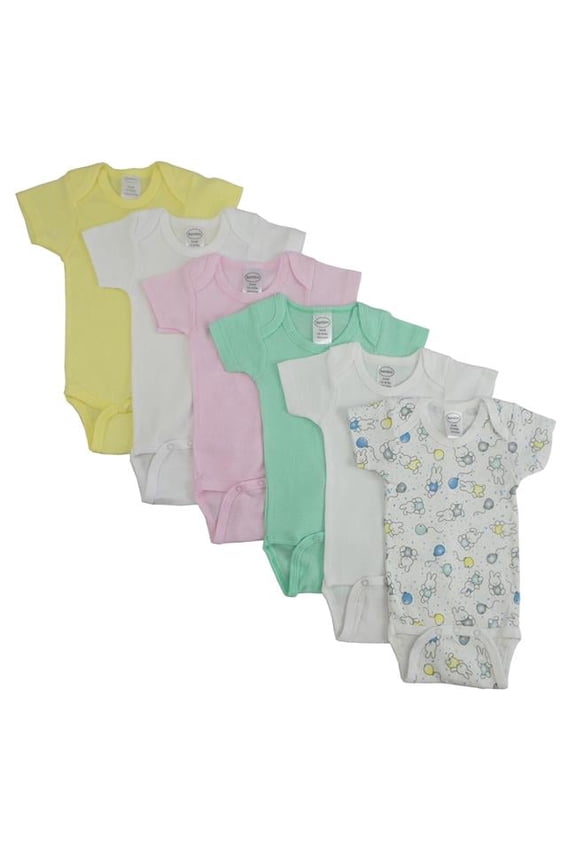 CS-003M-005M Pastel Girls Short Sleeve, Assorted with Printed - Medium