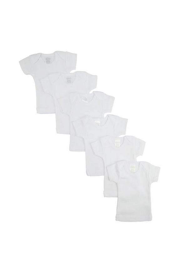 CS-055L-055L Short Sleeve Lap Tee, White - Large