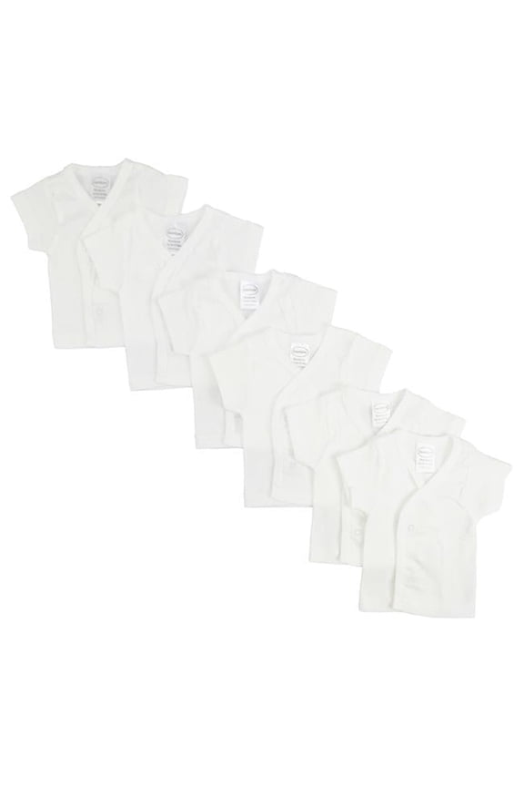 CS-075S-075S Side Snap Short Sleeve Shirt, White - Small