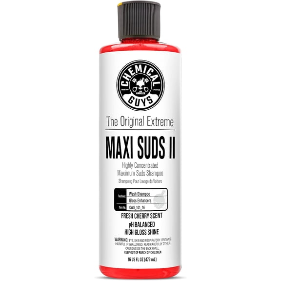 CS_101_16 Maxi-Suds II Foaming Car ash Soap (orks ith Foam Cannons, Foam Guns or Bucket ashes) Safe for Cars, Trucks, Motorcycles, RVs & More, 16 fl oz, Cherry Scent
