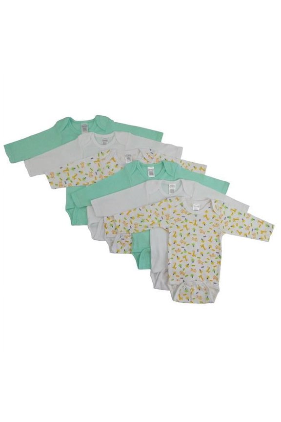 CS-102L-102L Boys Longsleeve Printed Variety, White & Aqua - Large