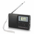 thumbnail image 1 of CS-106 Portable Radio - Mini FM/AM/SW/MW/LW/TV Full Band Receiver Radio for Worldwide Broadcasts with 3.5MM Earphone - Black, 1 of 9
