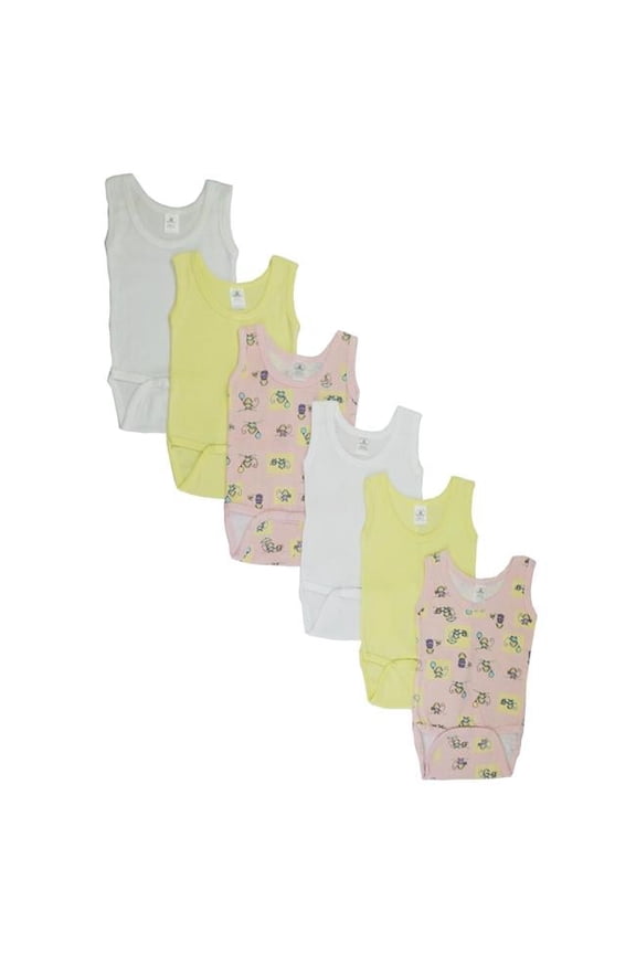CS-111AM-Monkey-111AM-Monkey Girls Tank Top, Assorted with Printed - Medium