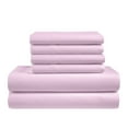 thumbnail image 1 of Color Sense 6-Piece 800 Thread Count Purple Cotton Rich Adult Bed Sheet Set, Full - Deep Pocket, 1 of 7