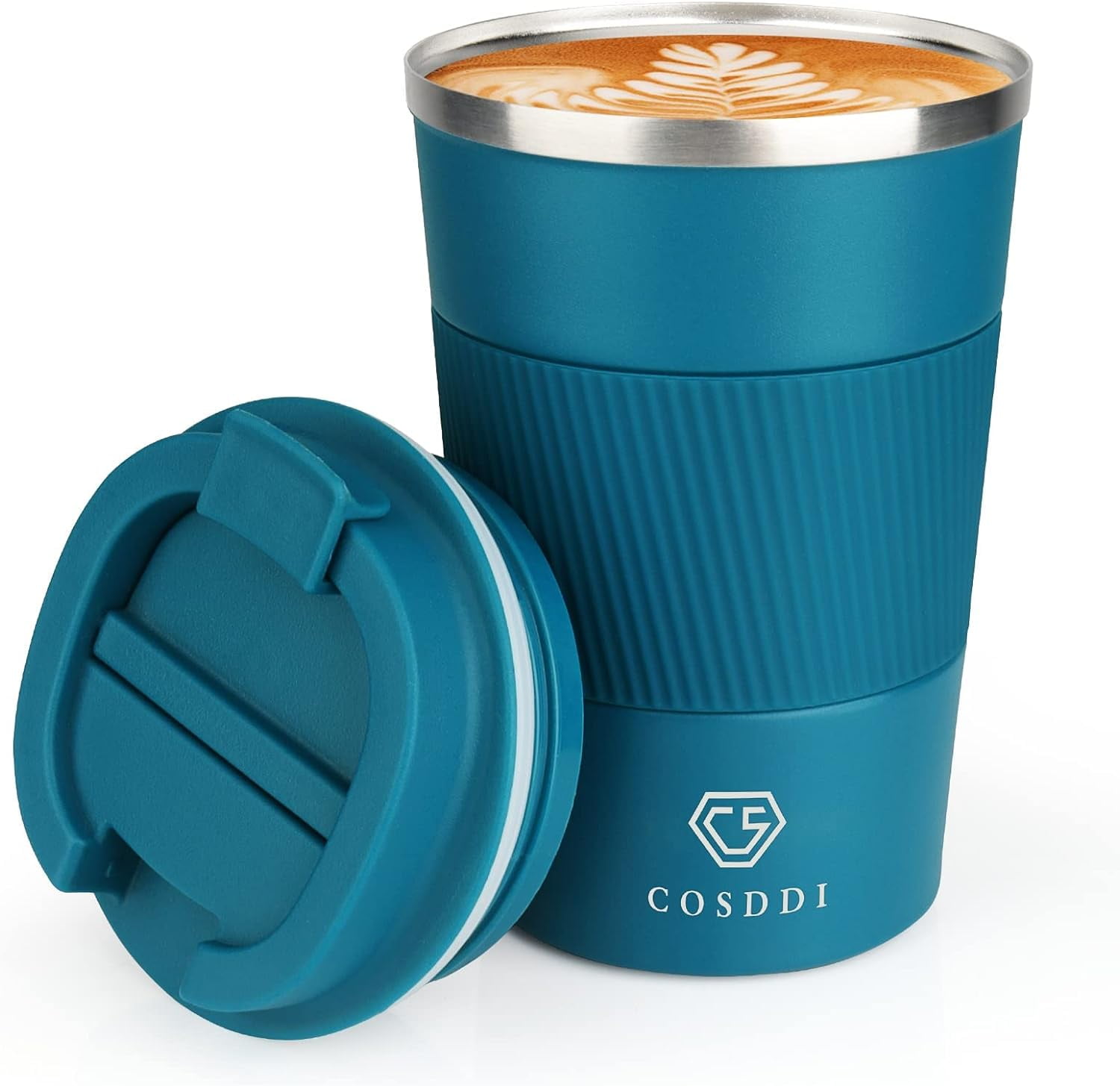 12oz Aquamarine Stainless Steel Travel Tumbler with Leakproof Lid