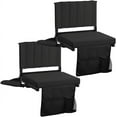 thumbnail image 2 of Portable Stadium Seat For Bleachers With Back Support, Folding Bleacher Chair With Cup Holder And Shoulder Strap Red 2 of 9