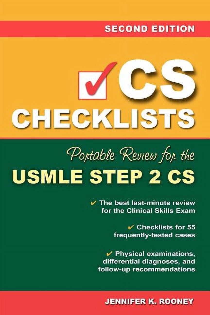 Cs Checklist CS Checklists: Portable Review for the USMLE Step 2 Cs, Second Edition ...