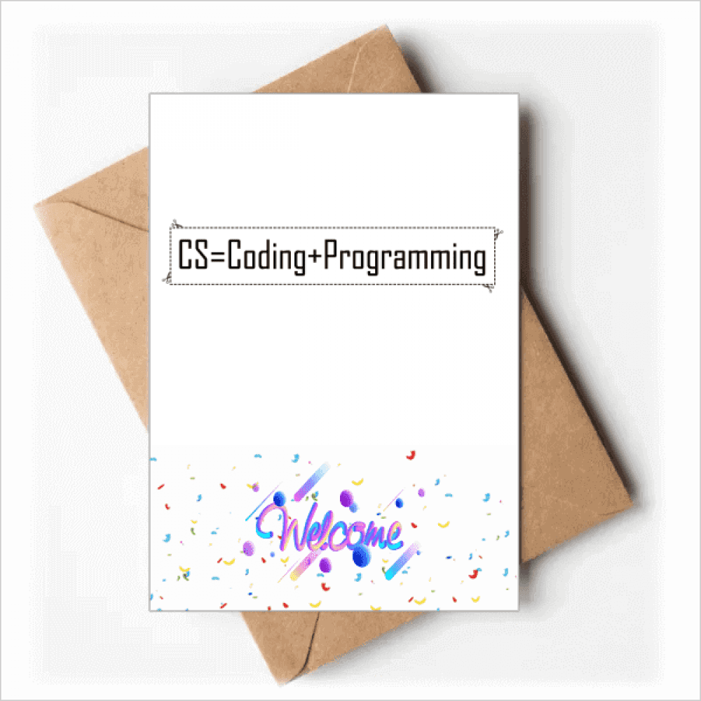 CS Contains Coding And Programng Welcome Back Greeting Cards Envelopes ...
